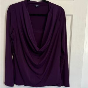 Reitmans Purple Drape Neck Top